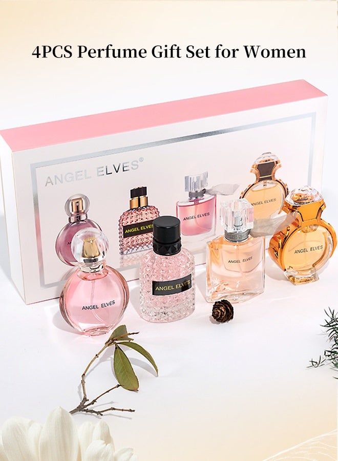 MARK HIM 4-Piece Women Floral Fruity Eau de Toilette Gift Set, Perfect Gift for Birthday Holiday Anniversary, Elegant Curved Bottle Long-Lasting Perfume Kit - Image 2