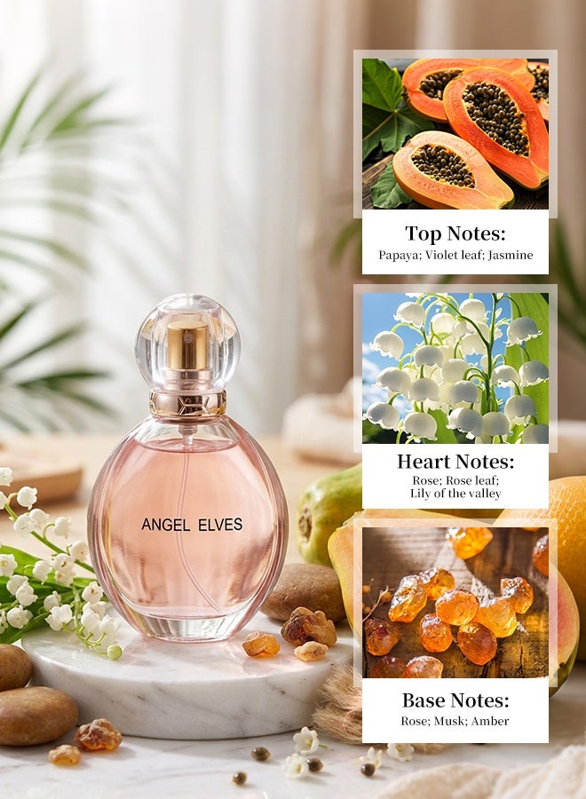 MARK HIM 4-Piece Women Floral Fruity Eau de Toilette Gift Set, Perfect Gift for Birthday Holiday Anniversary, Elegant Curved Bottle Long-Lasting Perfume Kit - Image 3