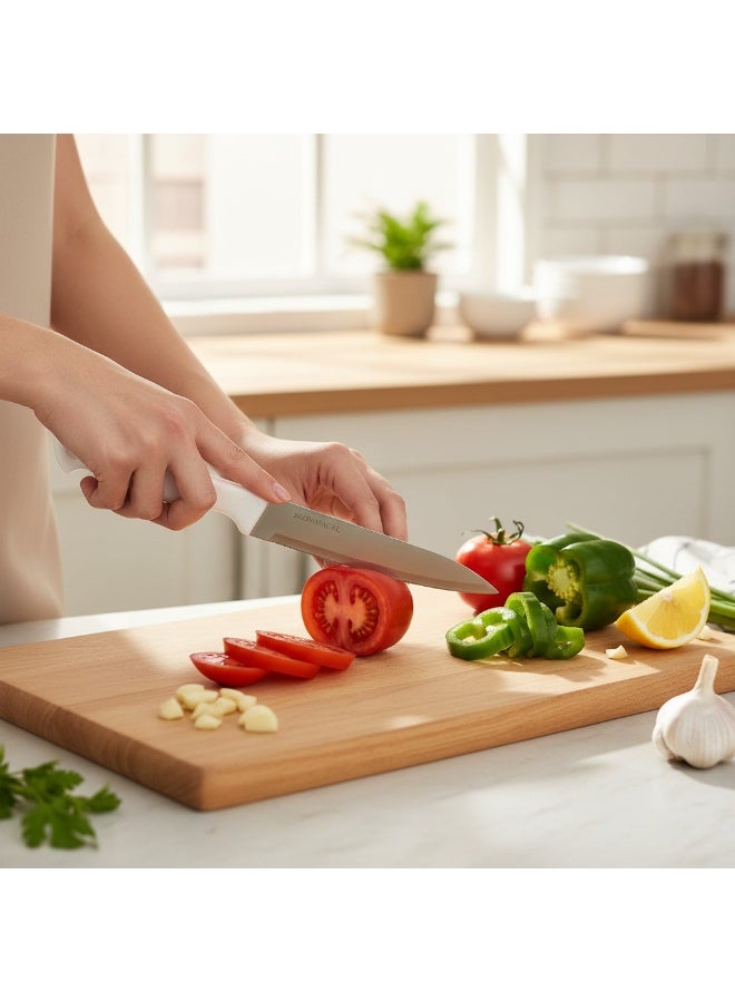 12-Piece Kitchen Knife Set, Stainless Steel, Ultra Sharp, Pink - Image 2