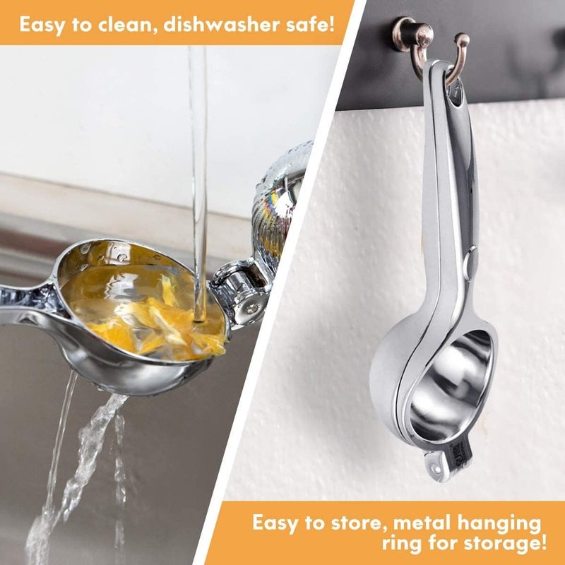 Lemon Squeezer Stainless Steel Manual Citrus Juicer Hand Press For Lemon Orange Lime Quick Single Press Easy Clean Kitchen Tool, Household Kitchen Accessory, XD-10 - Image 3