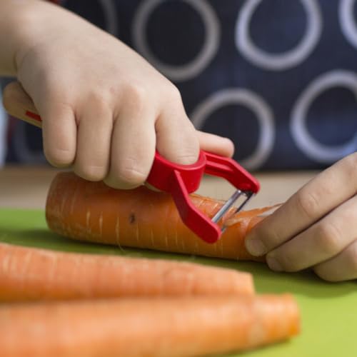 Opinel Le Petit Chef Peeler For Children and Teaching Food Prep and Kitchen Safety, Made in France - Image 4