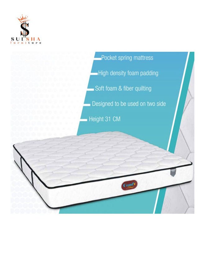 VOILA Pocket System Soft Foam And Fiber Quilting Designed To Be Used On Two Side Single Size 100x190x31 cm