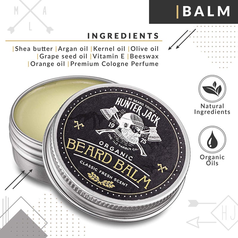 Hunter Jack Beard Kit for Men - Sandalwood Beard Comb, Beard Soap, and Beard Balm - Fine Tooth Mustache Comb - Mens Beard Kit for Care and Grooming in Premium Gift Box - Image 5