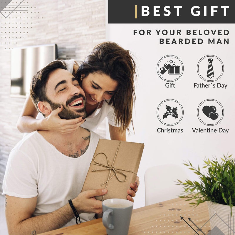 Hunter Jack Beard Kit for Men - Sandalwood Beard Comb, Beard Soap, and Beard Balm - Fine Tooth Mustache Comb - Mens Beard Kit for Care and Grooming in Premium Gift Box - Image 4