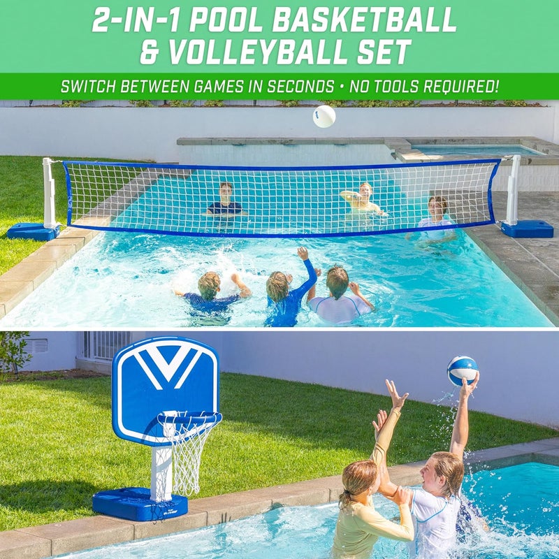 GoSports طقم كرة السلة والشاطئ 2 في 1 من GoSports Splash Hoop - Image 2