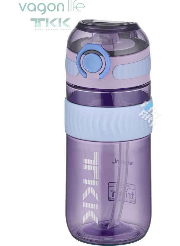 Tkk 550 ml Tritan Water Bottle with Straw, Bpa Free and Carrying Handle FFTKK1016-550MLPIPETLI