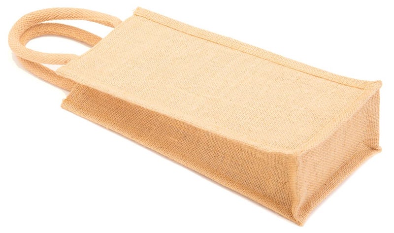 hb+ Jute Water Bottle Bag - This Jute Bottle Bag can be Given as a Gift Bag or can be Used as Wine Bottle Gift Bag/Bottle Carry Bag/Water Bottle Cover (Natural) - Image 2