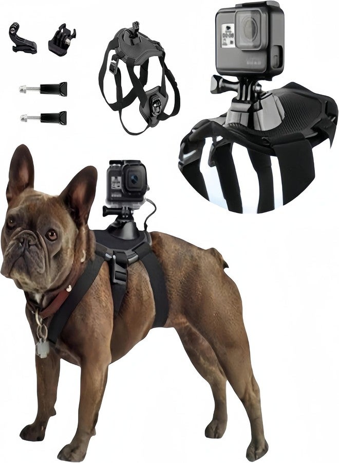 SHOPEE Dog Harness for Go-pro, with 2 Mouting Base,Soft Adjustable for Small Medium and Large Dogs for Go-pro 13 12 11 10 9 8 7 6 5 4 3, for DJI Osmo Pocket Camera and Insta360 - Image 1