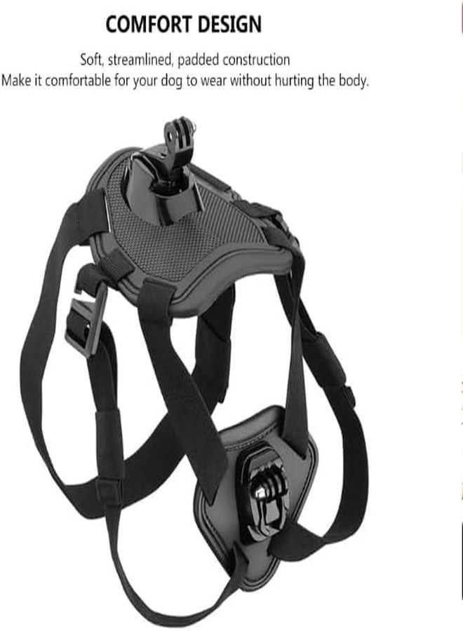 SHOPEE Dog Harness for Go-pro, with 2 Mouting Base,Soft Adjustable for Small Medium and Large Dogs for Go-pro 13 12 11 10 9 8 7 6 5 4 3, for DJI Osmo Pocket Camera and Insta360 - Image 5