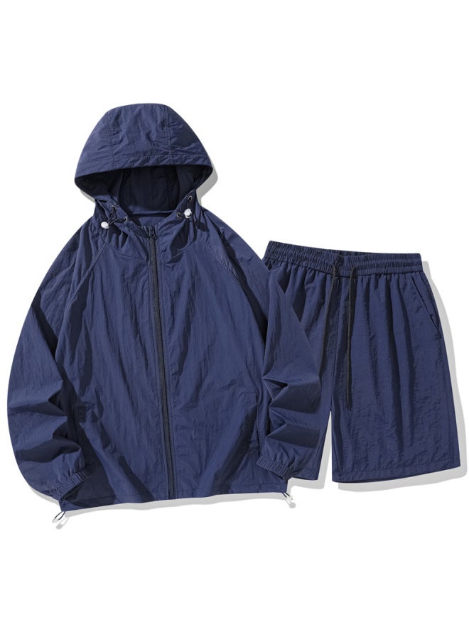 Song Feng Ya Sun Protection Clothing Men's Summer Thin Breathable Ice Silk Couple Hooded Sun Protection Clothing Outdoor Sportswear Trendy - Image 1
