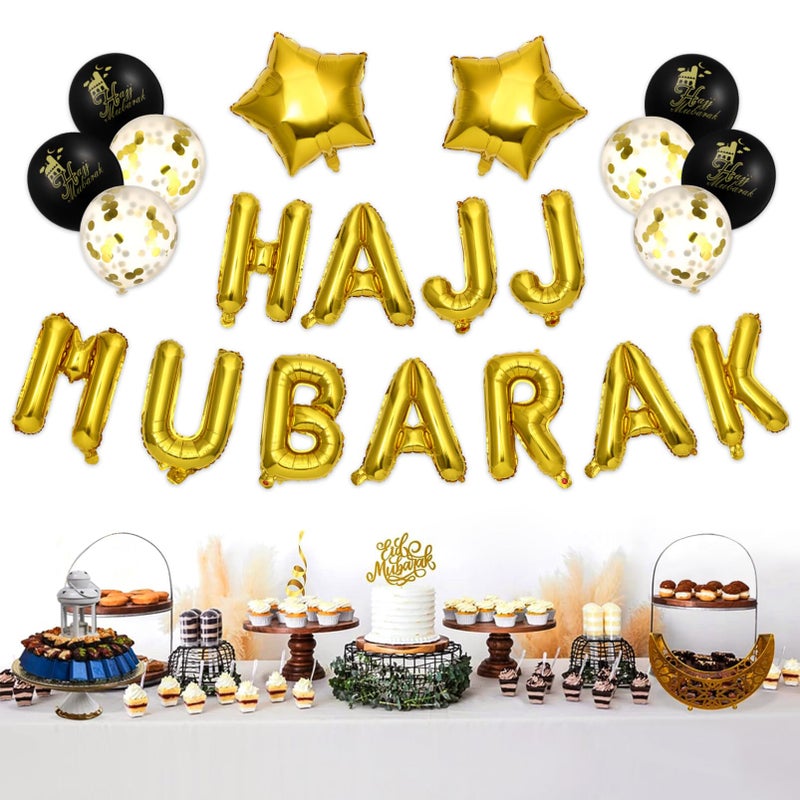 BESTOYARD Ramadan Eid Party Decorations Set, Sequin Foil Balloons Mubarak Banner, 1 Count - Image 3