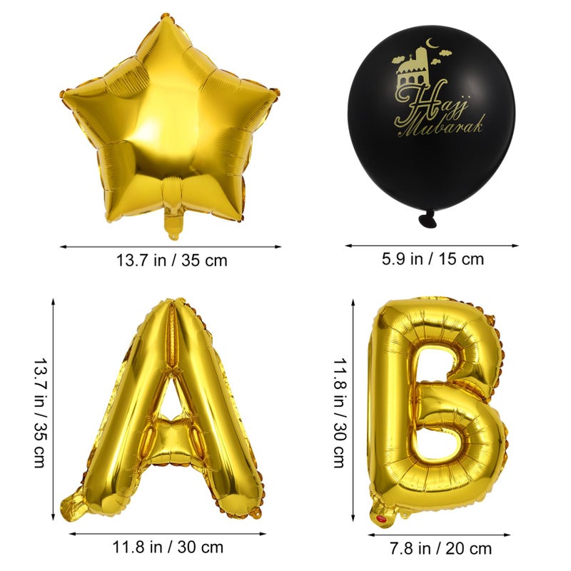 BESTOYARD Ramadan Eid Party Decorations Set, Sequin Foil Balloons Mubarak Banner, 1 Count - Image 4
