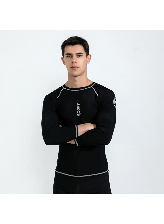 Loquat Men's Swimsuit Suit Split Long Sleeve Sunscreen Quick-drying Boys Adult Large Size Swimming Training Suit Wholesale-Color:Swimsuit 1010- - Image 5