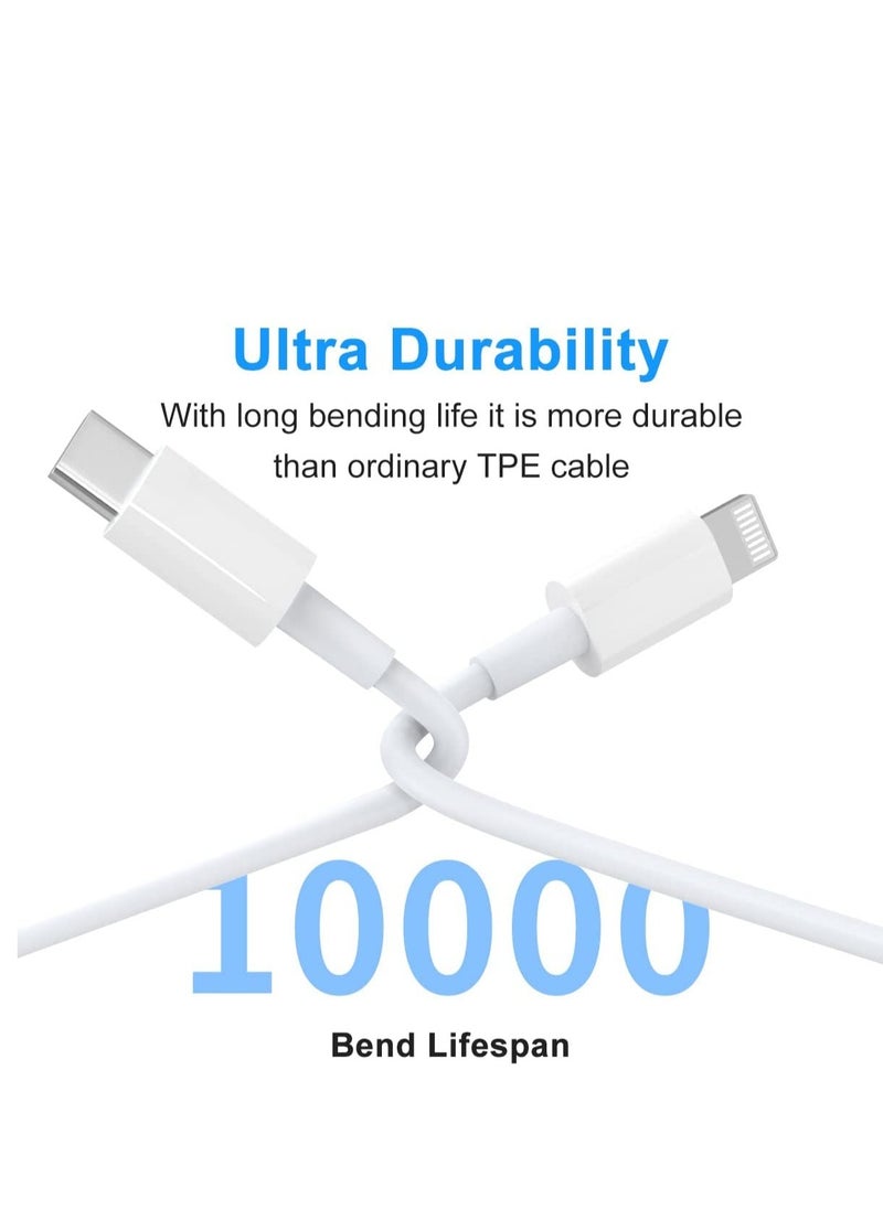 ELTRAZONE - IPhone Fast Charger [MFi Certified] 20W USB C Power Adapter Fast Charger with 4ft Cable Compatible with IPhone 13/13 Pro/ 12 Pro/12 Mini/ 11/11 Pro/XS/Max/XR/X/8 Plus/SE 2020, IPod, IPad Mini Pro - Image 1