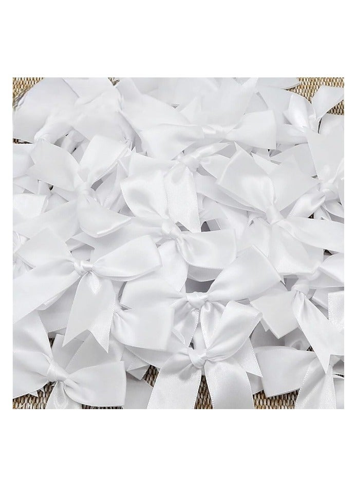 White satin bow ribbon for decorating boxes, gifts, birthday parties and weddings, 25 pieces - Image 2