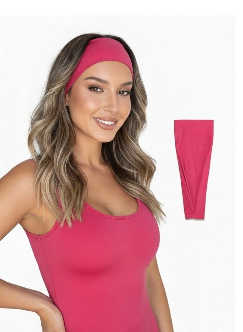 Fashion Headbands For Women and Yoga Workout Head Bands Hair Accessories(Pink Rose) - Image 5