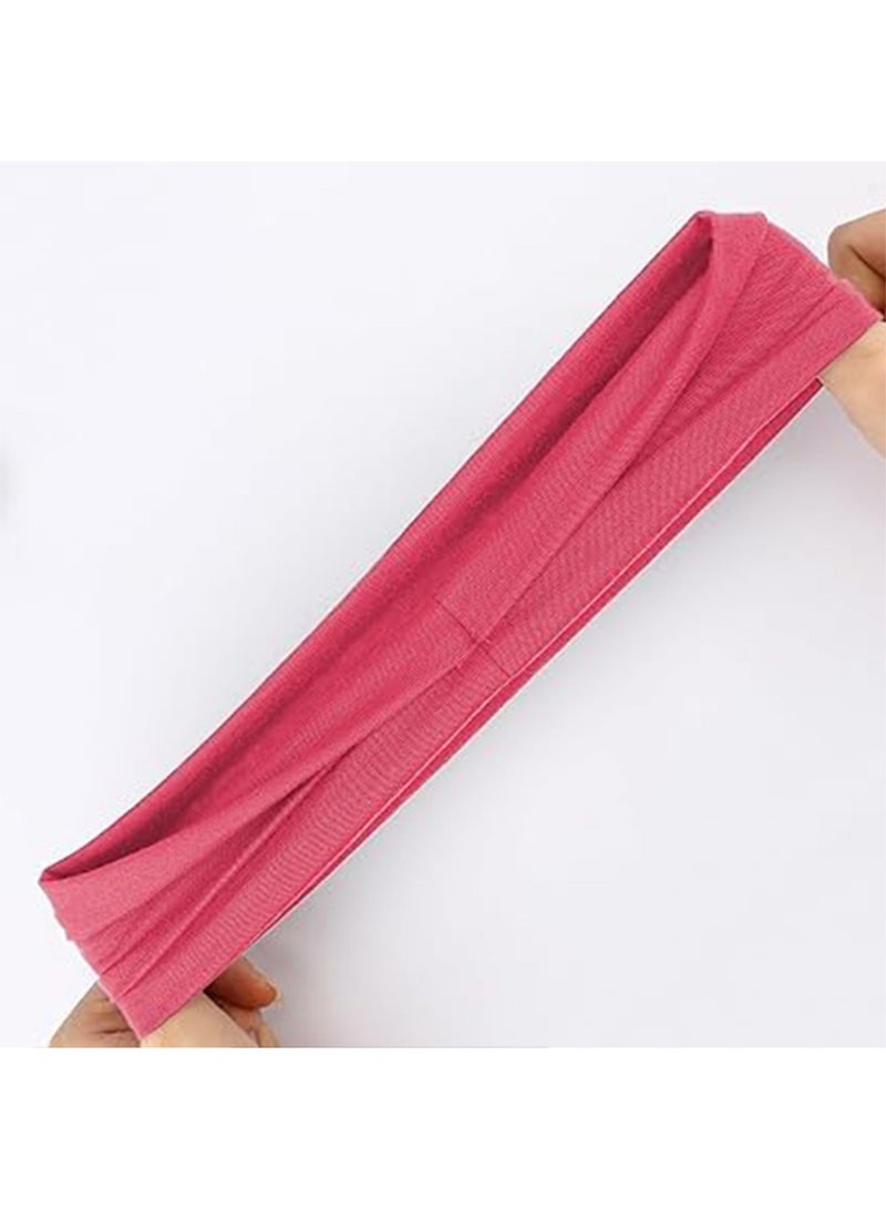 Fashion Headbands For Women and Yoga Workout Head Bands Hair Accessories(Pink Rose) - Image 4