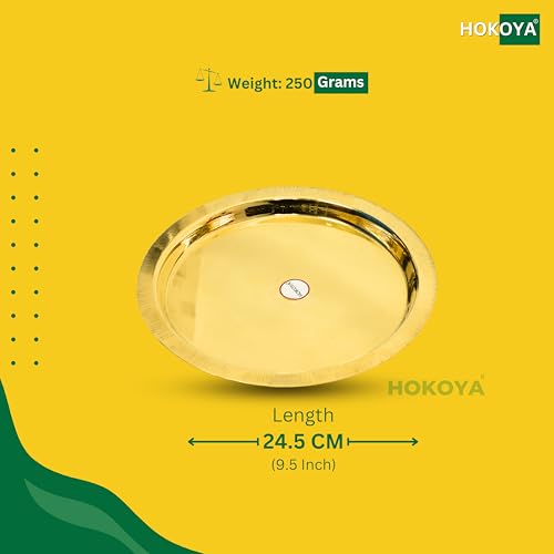HOKOYA Brass Lid for Pot - 24.5cm (9.5 Inch) | Pital Lid for kadai for Kadai, Handi, Pots and Bowls | Utensils for Kitchen | Durable & Versatile Brass Cover - Image 4
