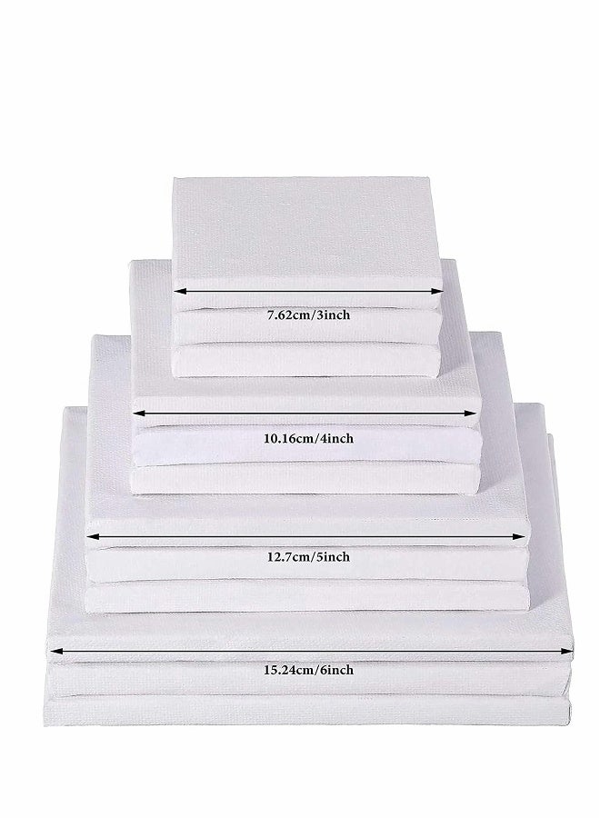 Canvas Boards for Painting, Canvas Value Pack of 12 Blank Pre Stretched Canvases Panels Cotton for Acrylics Oil Painting Art Paint Kits for Adults Kids - Image 3