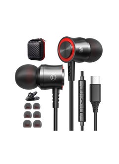 USB C Headphones Compatible with Samsung Galaxy S23 S22 S21 S20 FE, 5G in-Ear Headphones with Microphone, Noise Isolation Wired Earbuds, Stereo USB Type C Headphone Earphones, for Pixel 7 Pro 6a