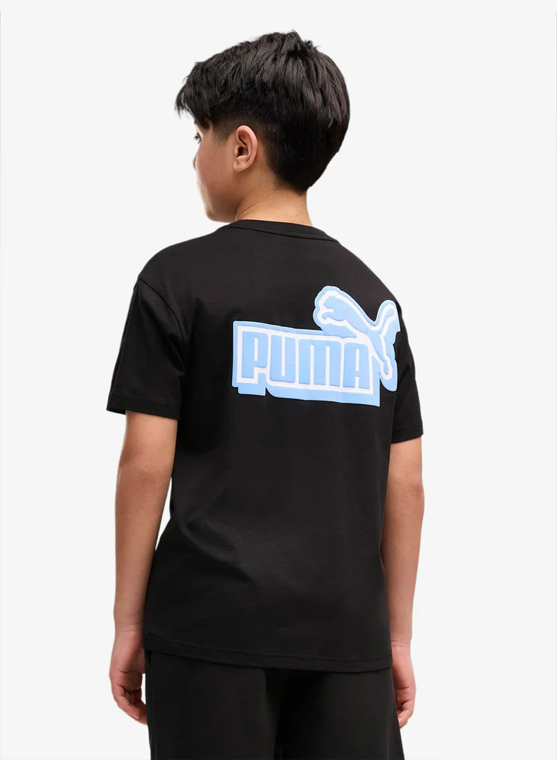 Puma Youth Essential Logo Lab Relaxed Back Graphic T-Shirt
