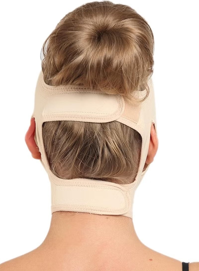 Post Surgery Neck and Chin Compression Wrap Bandage, Face Slimmer, Jowl Tightening, Neck Coverage, Chin Lifting Strap for Women（S) - Image 5