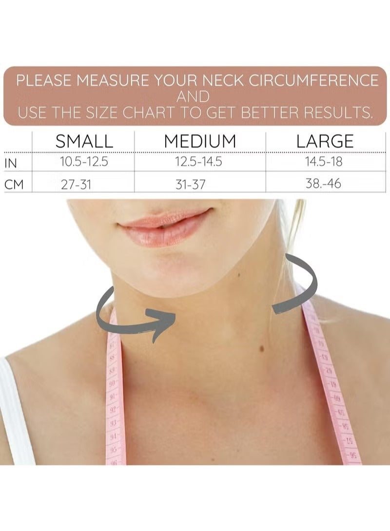 Post Surgery Neck and Chin Compression Wrap Bandage, Face Slimmer, Jowl Tightening, Neck Coverage, Chin Lifting Strap for Women（S) - Image 3