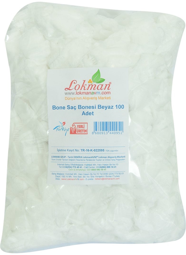 Bonnet Hair Bonnet White 100 Pieces 1 Pack - pzsku/Z543A7046FCA53ED7F5B7Z/45/_/1730578571/a0f59f72-779e-4cd8-ba34-ecd43a4ef34f