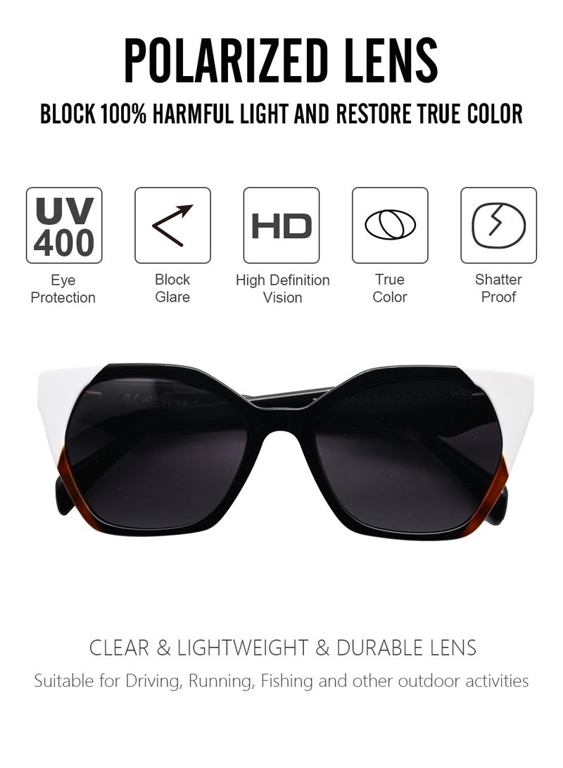 DLS Sunglasses for men and women - Cat Eye Acetate Frame with UV protacted lenses multipurpose use (S0013-C2) - Image 2