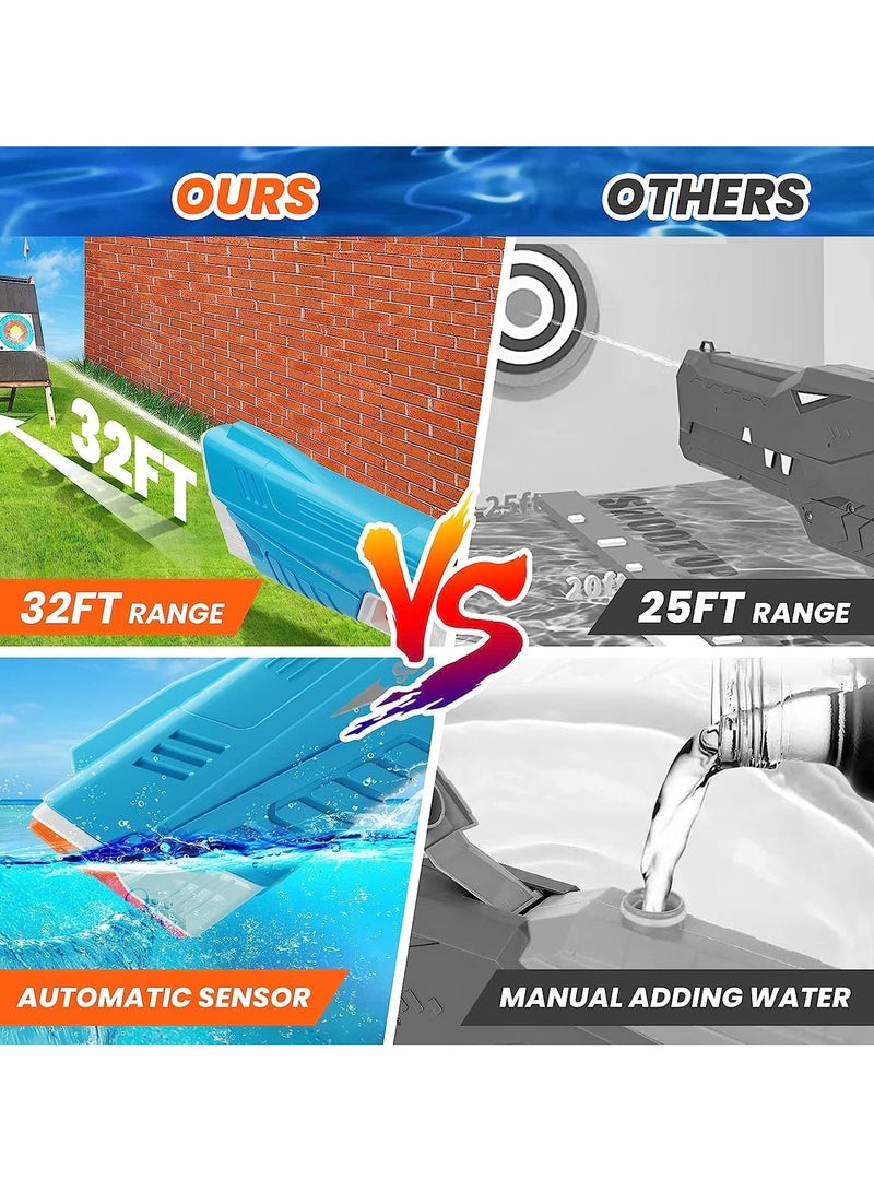 AUTOYSUR Water Gun Toy for Kids,Realistic Water Blasters Model That Absorbs Water Automatically,Water Battle Game Gun Toy  - Image 5