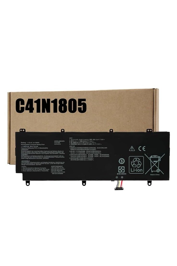 Terabyte بطارية بديلة C41N1805 لجهاز لابتوب أسوس C41PKC5 0B200-03020000 4ICP4/72/75 15.4V 50Wh - Image 1