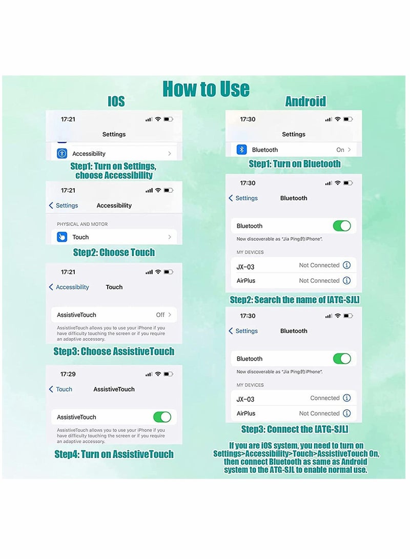 SYOSI Video Bluetooth Remote Control, Video Scroll Remote Photograph Page Turner, Mini Video Wireless Scrolling Ring Give a Like, Up and Down Page, Compatible with iPhone, IPad, Android,iOS -Pink - Image 3