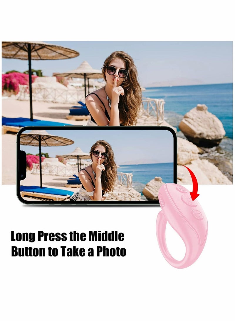 SYOSI Video Bluetooth Remote Control, Video Scroll Remote Photograph Page Turner, Mini Video Wireless Scrolling Ring Give a Like, Up and Down Page, Compatible with iPhone, IPad, Android,iOS -Pink - Image 4