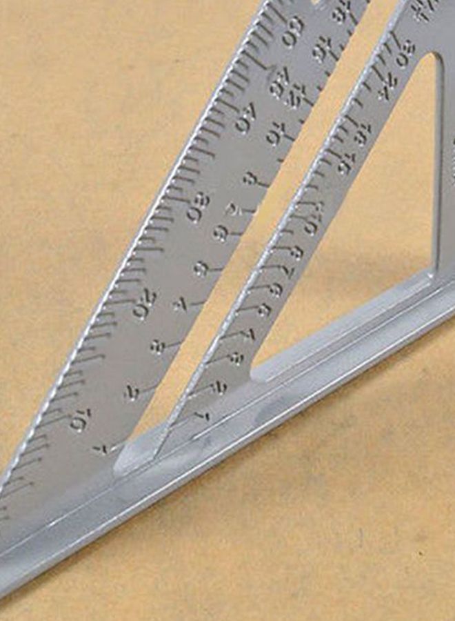 Y&D Carpenter Triangle Ruler Silver  - Image 2