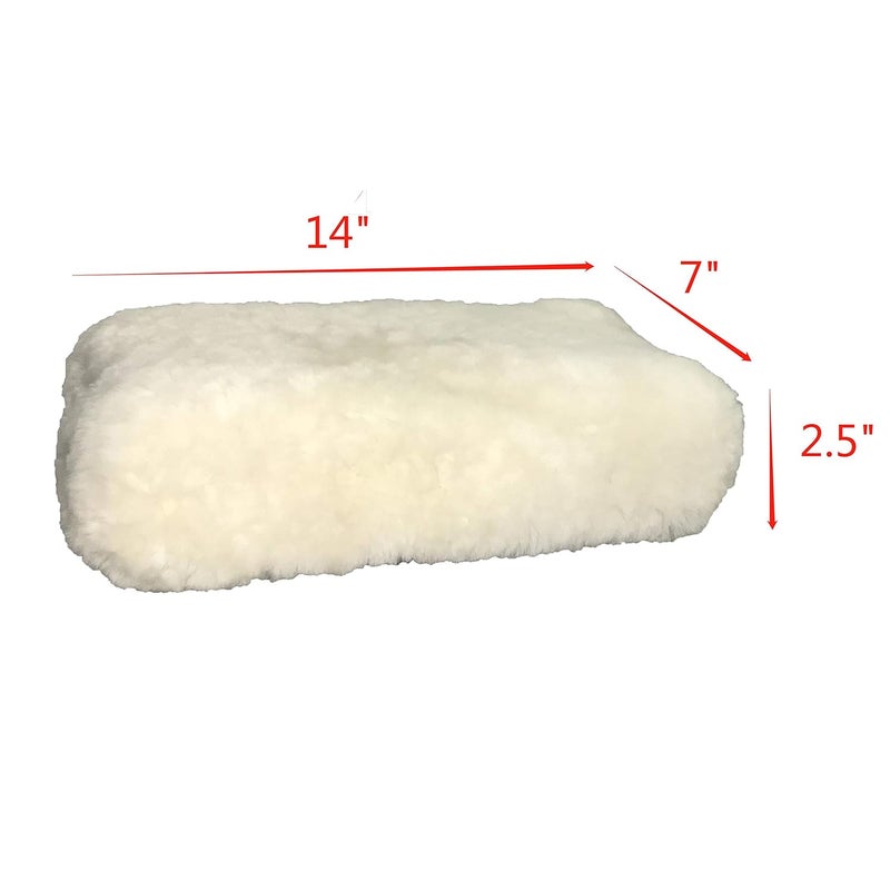 welcomeget Merino Sheepskin Knee Walker Pad Cover high comfortability Cushion for Knee Scooter Accessory Leg Cart Improves Comfort During Injury White - Image 2