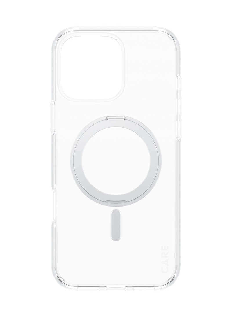 CARE by PanzerGlass® Feature 3-in-1 Ceramic Bundle iPhone 16 Pro Max, MagSafe compatible Kickstand case, an Ultra-Wide Fit Ceramic Screen Protector, and HoopsTM Ceramic Camera Lens Protector - with mounting aid for easy installation