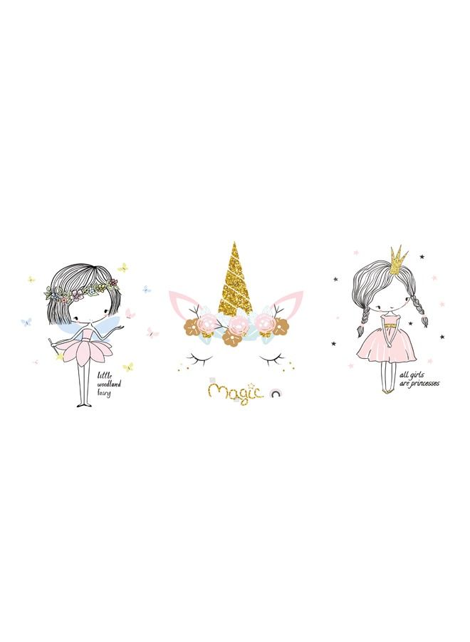 ماركتنا لوحة جدارية فنية لتزين الحائط بتصميم عصري لغرف الأطفال ثلاث قطع مقاس 120X60سم - Image 2