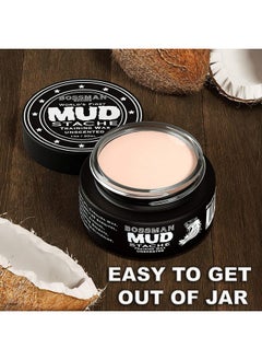 bossman Bossman MUDstache Unscented Mustache Wax - No Pull - Spreads Easy for a Strong Non-Tacky 24 hr Hold - Tame, Train and Style - Moustache Wax for Men (1oz)  - Image 5