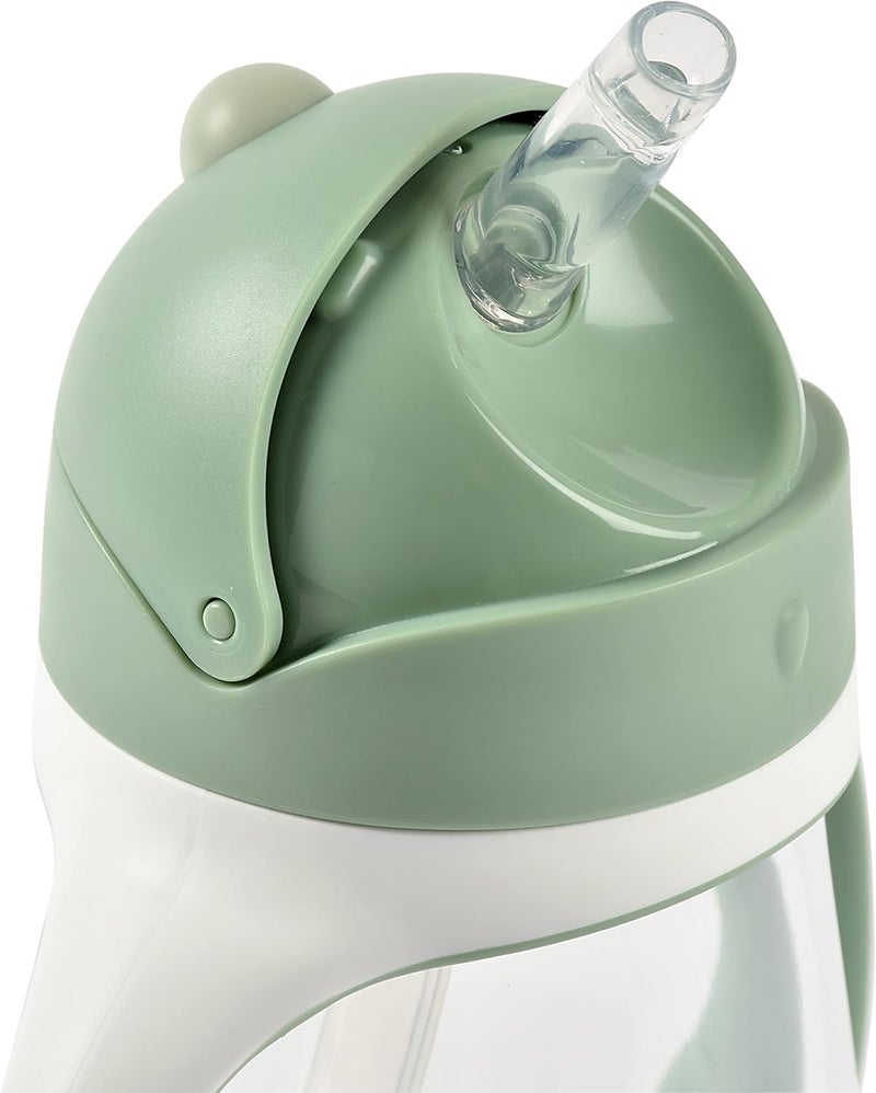Baba Beaba Straw Sippy Cup Toddler Baby Straw Cup with Removable Handles Leak and Spill Proof BPA Phthalate Free 8 Months 10 oz Sage - Image 5