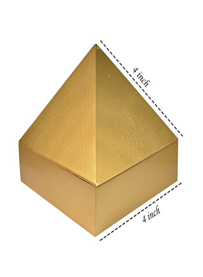 Crystu صندوق أمنيات هرمي خشبي من كريستو، مقاس 4 بوصات، مناسب للريكي والعلاج بالكريستال - Image 2