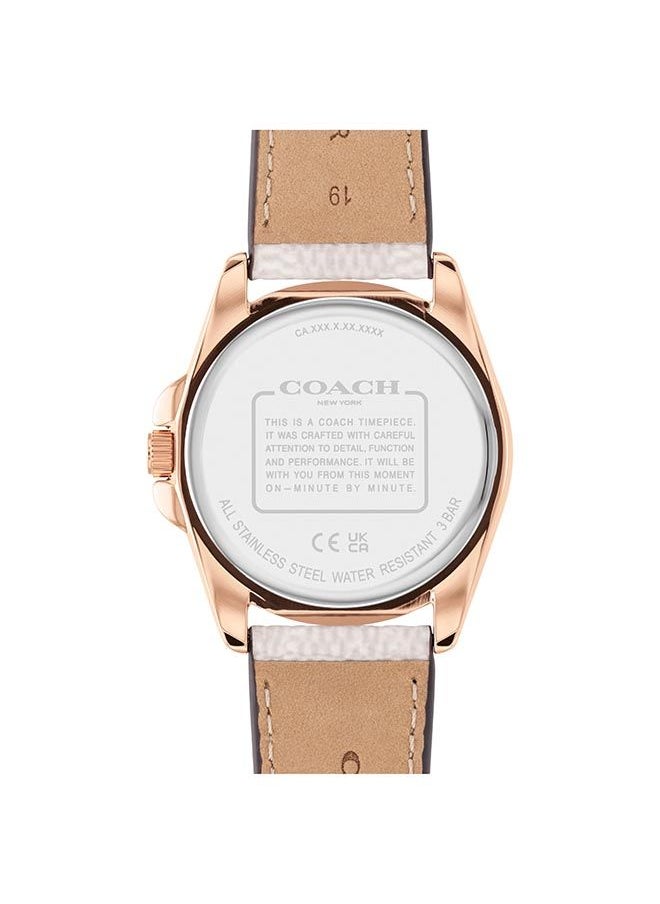 COACH Women Analog Round Shape Leather Wrist Watch 36 mm  - Image 3