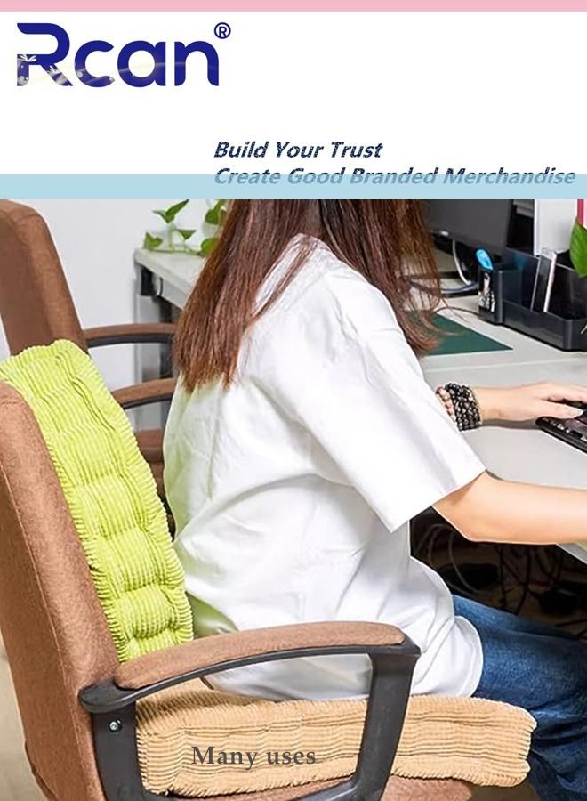 Rcan Chair Cushion Pillow Bay Window Tatami Mat Corduroy Cushion Thickened Round Soft Skin Friendly Backrest Yoga Meditation Cushion Suitable for Office Family Car Tables and Chairs School - Image 3