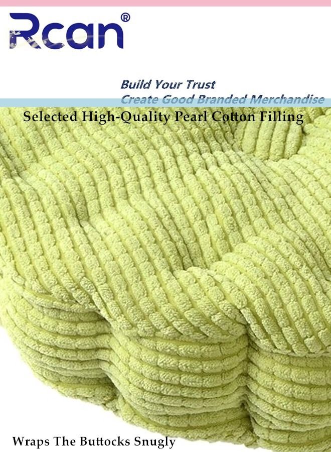 Rcan Chair Cushion Pillow Bay Window Tatami Mat Corduroy Cushion Thickened Round Soft Skin Friendly Backrest Yoga Meditation Cushion Suitable for Office Family Car Tables and Chairs School - Image 5