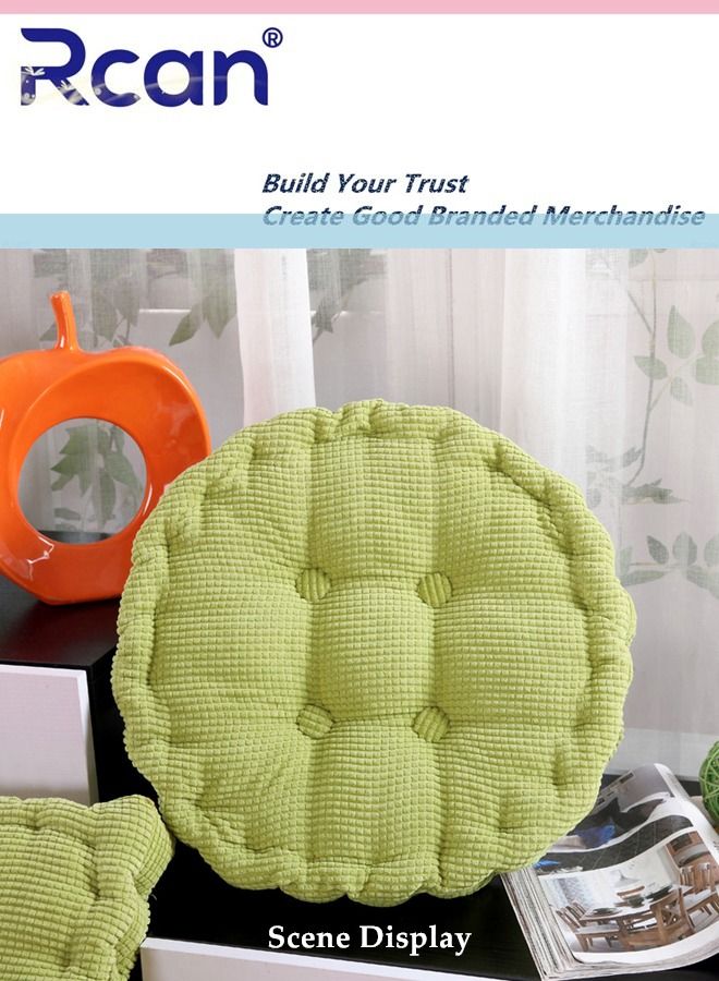 Rcan Chair Cushion Pillow Bay Window Tatami Mat Corduroy Cushion Thickened Round Soft Skin Friendly Backrest Yoga Meditation Cushion Suitable for Office Family Car Tables and Chairs School - Image 2