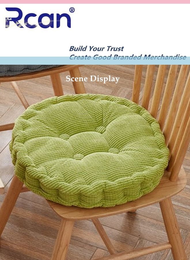 Rcan Chair Cushion Pillow Bay Window Tatami Mat Corduroy Cushion Thickened Round Soft Skin Friendly Backrest Yoga Meditation Cushion Suitable for Office Family Car Tables and Chairs School - Image 4