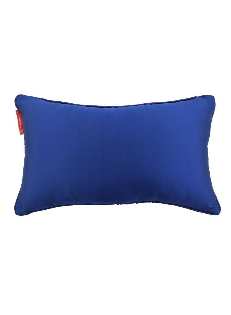 Ramsha Dark Blue Shiny & Sparkling Polyester Cushion Cover with Filler for Floor, Bed, and Couch - CS 078 (30x50cm) - Image 4