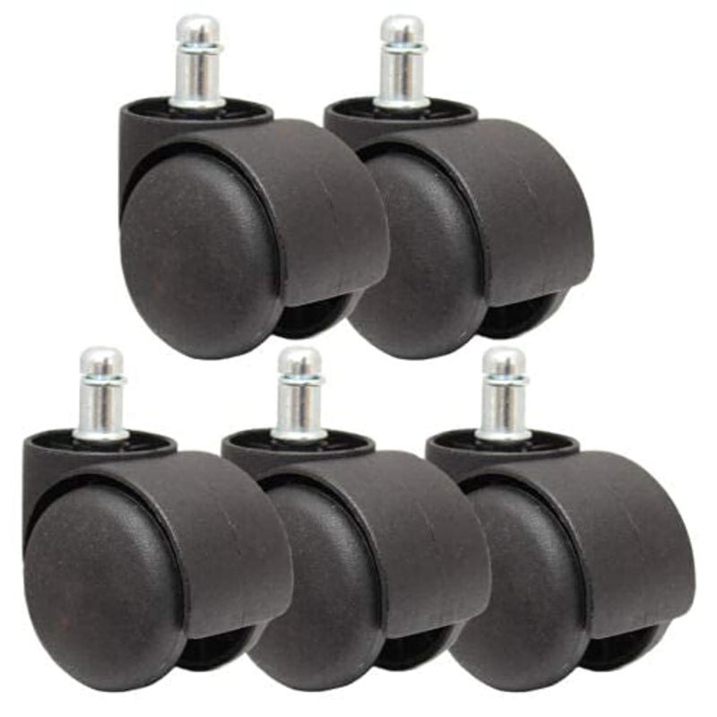 SELTOS Premium Twin Caster Wheels for Office ChairsFurniture Set of 5 Pieces Swivel Furniture Caster Pack of5 - Image 1