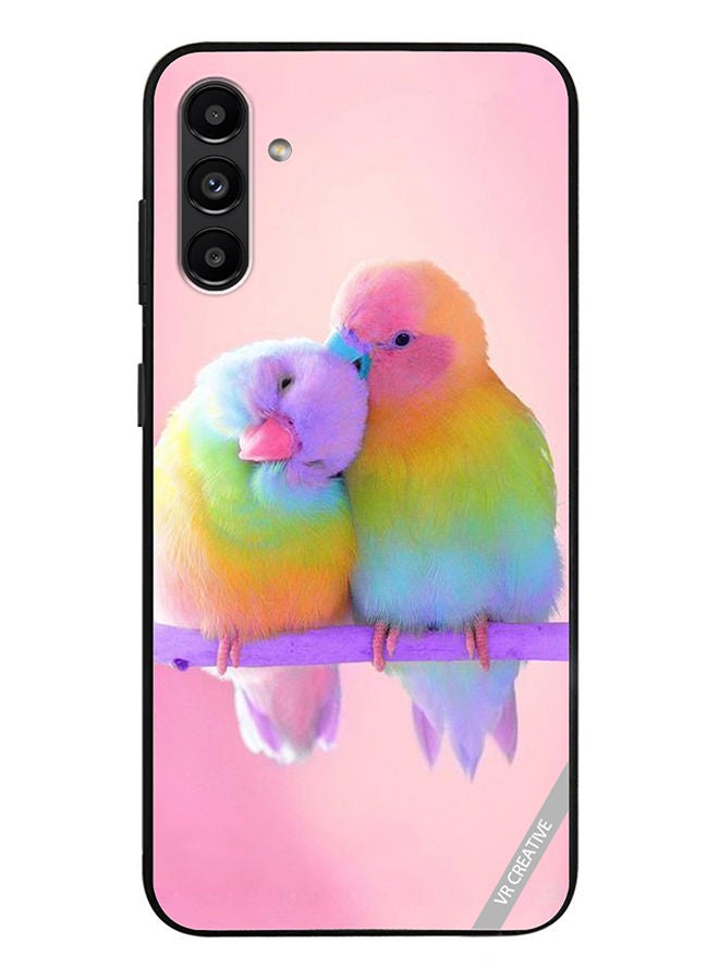 VR CREATIVE Protective Case Cover For Samsung Galaxy A13 5G Love Birds Pink Background Design Multicolour - Image 1