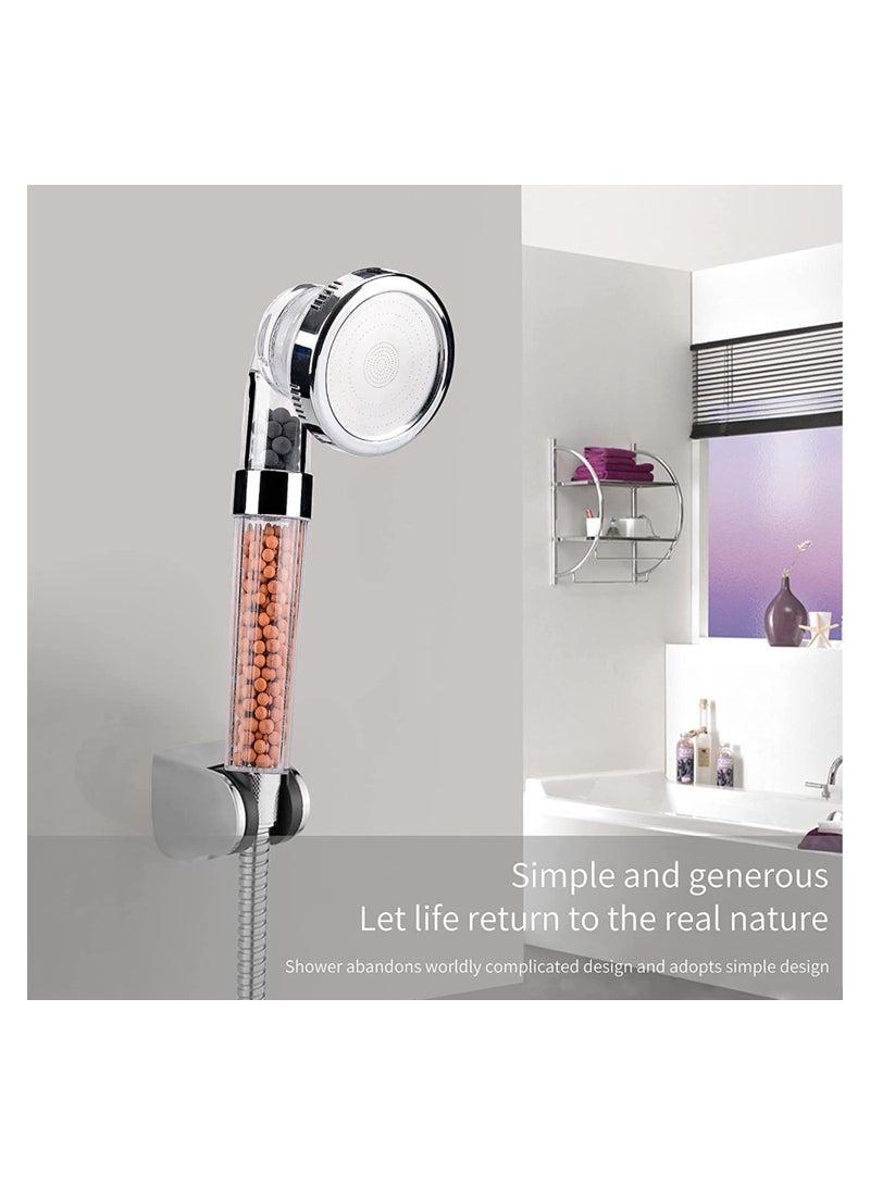 Shower Head Filter, Water Saving Filtration High Pressure for Low Pressure Increaser Shower , Handheld Shower Heads for Hard Water , 3 Spray Modes Adjustable(White) - Image 3