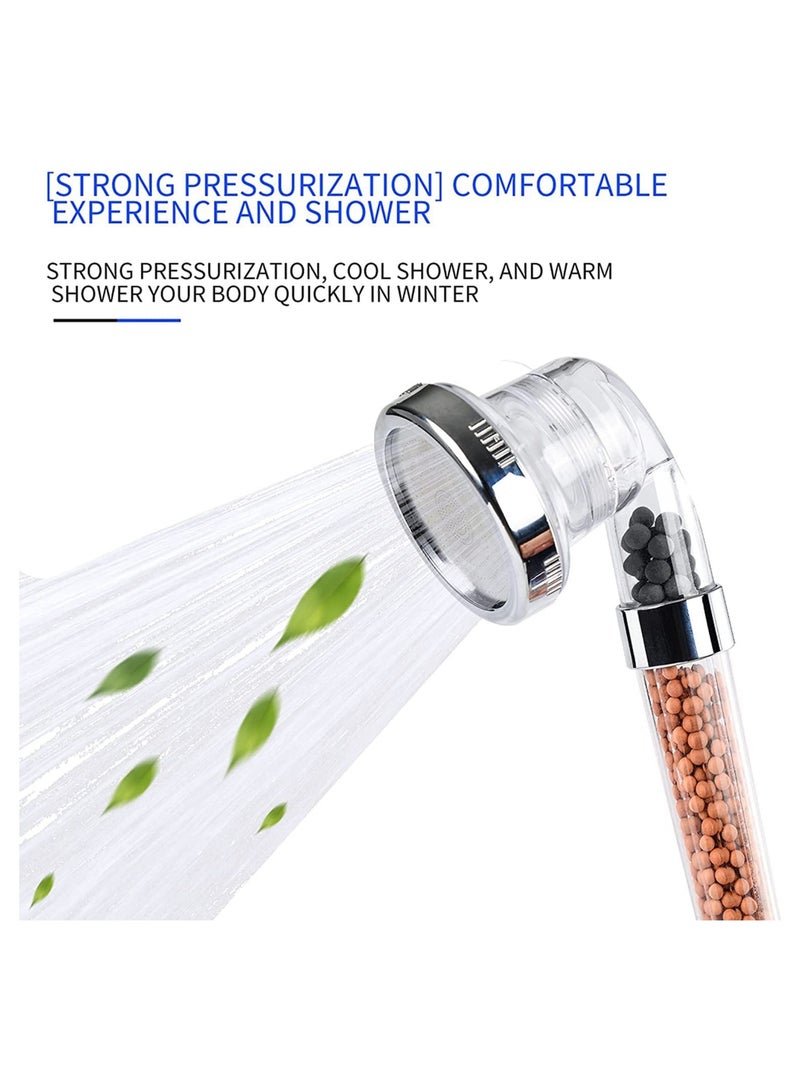 Shower Head Filter, Water Saving Filtration High Pressure for Low Pressure Increaser Shower , Handheld Shower Heads for Hard Water , 3 Spray Modes Adjustable(White) - Image 2